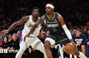 Play-offs da NBA: Los Angeles Lakers perde um jogo para o Minnesota Timbarwalv