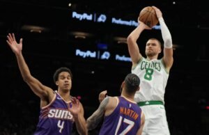 Esta temporada é alguns dos melhores de Christaps Porijingis com Celtics