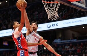 Jeff Doutin Junior Wizards respondeu a uma noite de carreira para liderar o Sixers