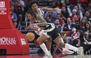 Rocket Star Amen Thompson jogou pelas principais honras de proteção da NBA