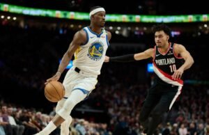 Jogos de estrada final do Warriors, gerenciam Blazers de negócios em 103-86