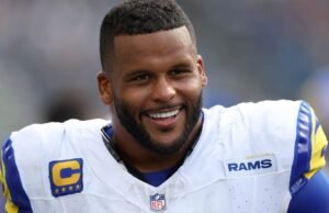 A lenda dos Rams, Aaron Donald, parece que ainda pode liderar a NFL no saco