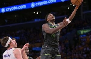 Anthony Edwards leva um tiro aos fãs do Lakers após o jogo 1