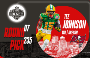 Oregon WR Tej Johnson selecionado por Bucaniers