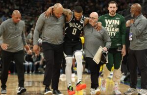 Os fãs do Bucks responderam à lesão de Damian Lillard no jogo 4 do jogo 4