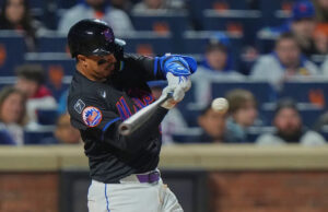 O New York Mets Mark Vientos deixa o jogo por causa da energia da coceira