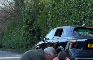 Nigel Farage ajuda a preencher os buracos de ‘rakshi’ com flores para o jardineiro vigilante de Nigel Farage, pois diz ‘deve ficar envergonhado por todos os Conselhos do Condado do país’