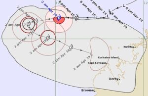 Rotação de alerta de emergência na costa australiana