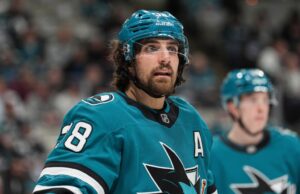 San Jose Sharks Mario Ferrora, ferido vs. Minnesota, faça a temporada