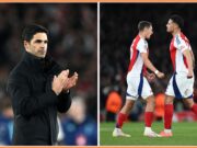 O gerente do Arsenal, Mikel Arta, elogiou a apresentação de Jacob Kiwio