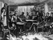 9 de abril, Robert E. Lee se rende à concessão de Ulysses em apomatox