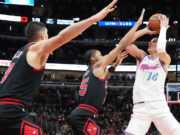 Gidy domina com 28 pontos, 16 rebotes e 11 assistência com a derrota de Bulls atingiu 119-111