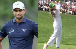 Escola de esposa de Golfer Aaron Rai com um balanço perfeito em 2025 Masters