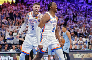 NBA Play Offs 2025: Um registro de Threshing Record Books of Thunders Griezlis no jogo 1