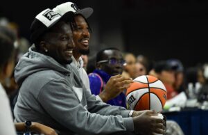 Comandantes Jeden Daniels e Dibo Samuel Courtside Games WNBA