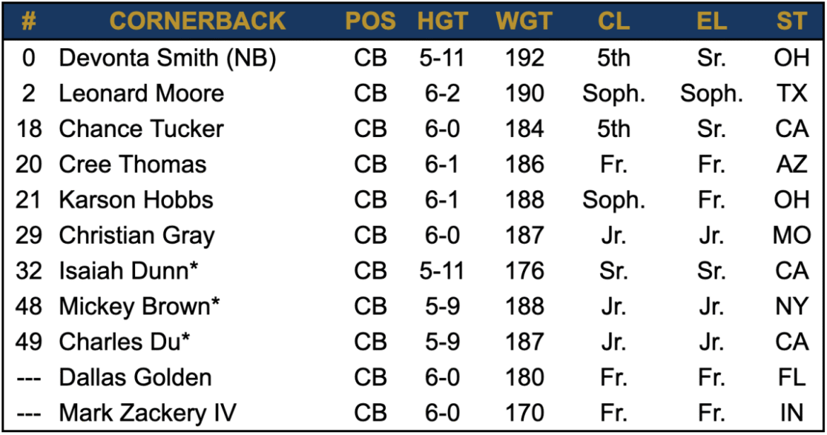 Notre Dame 2025 Análise da lista: o cornerback permanece como poder de defesa irlandês