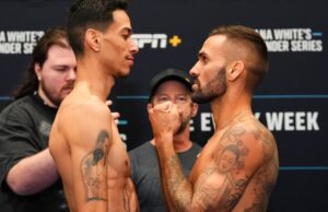 Pais de caça perdidos no UFC durante o peso da série competitiva