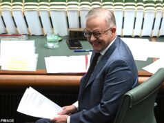 Albo zomba impiedosamente de Susan Lake enquanto ela consegue fazer apenas uma pergunta durante o período de perguntas, após terríveis pesquisas e dramas de liderança.