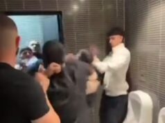 O restaurante chique de Melbourne se transforma em caos depois que dezenas trocam socos na frente de clientes chocados