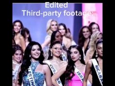Miss Israel diz que foi bombardeada com ameaças de morte e estupro por imagens ‘editadas’, que sugeriam que ela repreendeu a Miss Palestina e divulgou ‘filmagens originais’