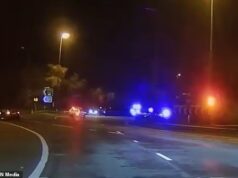 Caçada começa após pedestre adolescente matar carro perseguido pela polícia