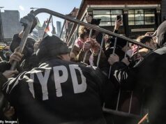 150 manifestantes anti-ICE julgam agentes em Manhattan enquanto a violência leva a pelo menos duas prisões