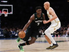 Edwards marcou 3 pontos com desempenho de 39 pontos enquanto Timberwolves segurava o Celtics por 119-115