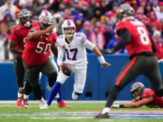 Abastecido, abastecido após a vitória dos Bills por 44-32 sobre os Buccaneers