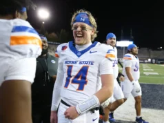 Depois de um empate a quatro para o primeiro lugar, a classificação do computador determinou que Boise State receberia o UNLV no jogo do título de Mountain West.