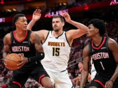 Jokic marca 34, Nuggets derrota Rockets por 112-109