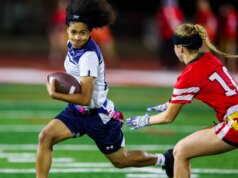 Classificações de futebol de bandeira feminina do ensino médio da Bay Area com competidores CCS e NCS