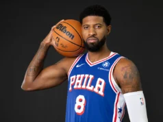 O atacante do 76ers, Paul George, fará sua estreia na temporada contra o Clippers na segunda-feira
