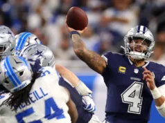 Os Cowboys reduziram a vantagem dos Leões para 30-27