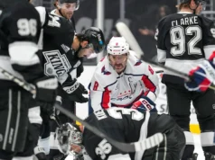 O gol de desempate de Beauvillier leva o Capitals à vitória por 3 a 1 sobre o Kings pela 5ª vitória consecutiva no 1º lugar