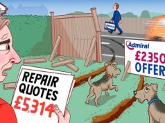 Uma van bate na minha cerca e tomba, mas a seguradora do motorista não paga o valor total de £ 5.314: Sally resolve o problema