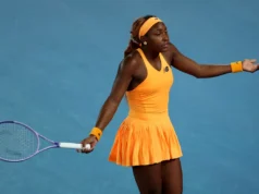 Depois de perder o Aberto da Austrália, Coco Goff esmagou a raquete de frustração