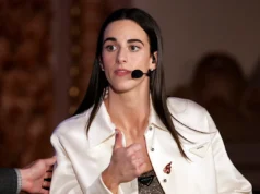 Kaitlyn Clark comparece ao programa pré-jogo ‘Basketball Night in America’ da NBC antes do Lakers-Knicks