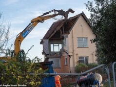 ‘Turistas traumáticos’ migram para a costa devastada de Suffolk: os proprietários pedem aos visitantes ‘deleitando-se com a tragédia’ que fiquem longe, enquanto visitantes indesejados roubam pertences de casas devastadas pelo mar