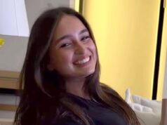 Um patriota como seu avô! A neta de Trump, Arabella Kushner, 14, torce pelos campeões de patinação artística dos EUA nas Olimpíadas de Inverno