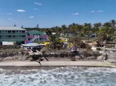 Ilha idílica da Flórida à beira de inundações catastróficas com o colapso das defesas das dunas de areia