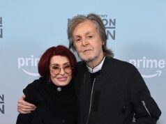 Paul McCartney é apoiado pela amiga Sharon Osbourne em uma exibição repleta de estrelas de seu novo documentário Man on the Run