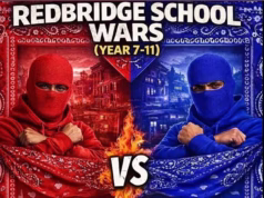 As escolas terminam mais cedo com a polícia do lado de fora dos portões, enquanto a tendência TikTok ‘School Wars’, inspirada na notória gangue de rua de Los Angeles, Bloods and Crips, incentiva brigas armadas com estudantes rivais.