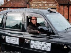 O dono de um bar que levou clientes festejando para casa em seu táxi para arrecadar dinheiro para doações e instituições de caridade foi proibido de dar carona pelo conselho de ‘Jobsworth’