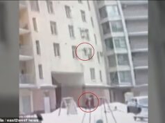 Herói pega o menino de sete anos que caiu a 25 metros da janela de um apartamento