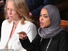 Ilhan Omar afirma que seu convidado foi ‘removido à força’ do chão da casa durante o discurso de Trump … Enquanto John Fetterman ataca os palavrões de Rashida Talib aos legisladores do Partido Republicano