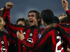 Gerard Martin, do Barcelona, comemora presente épico da lenda Paolo Maldini