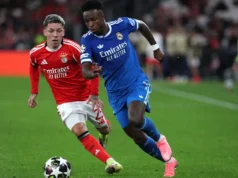 Prestiani, do Benfica, nega ter abusado racialmente de Vinicius, do Real Madrid, em jogo da Liga dos Campeões