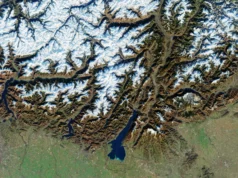 Os Jogos Olímpicos de Inverno da Itália são impressionantes vistos do espaço