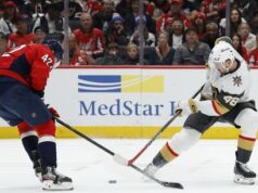 O 800º ponto de Marner é a fresta de esperança no retorno fracassado dos Golden Knights contra os Capitals.
