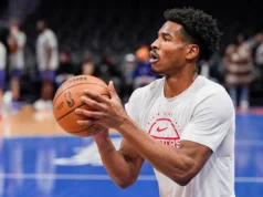 Ochai Agbaji, do Nets, reage ao ser negociado do Raptors para o Brooklyn